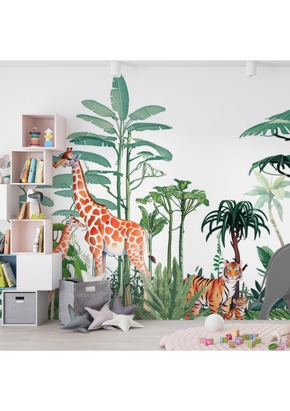 Orman Temalı Çocuk Odası Duvar Kağıdı -Isı ve Ses Yalıtımı modelleri