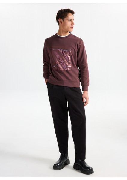 Gmg Fırenze Bisiklet Yaka Mürdüm Erkek Sweatshırt GU25MFW08024 fiyatları