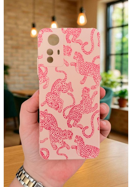 Redmi Note 12S - Pembe Leopar Desenli Silikon Darbe Emici Klasik Korumalı Rubber Kılıf fiyatları
