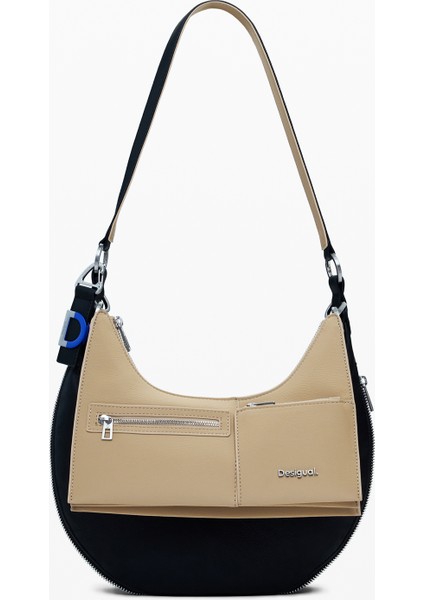 Siyah - Bej Kadın Omuz Çantası 25WAXP492000