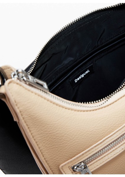 Siyah - Bej Kadın Omuz Çantası 25WAXP492000