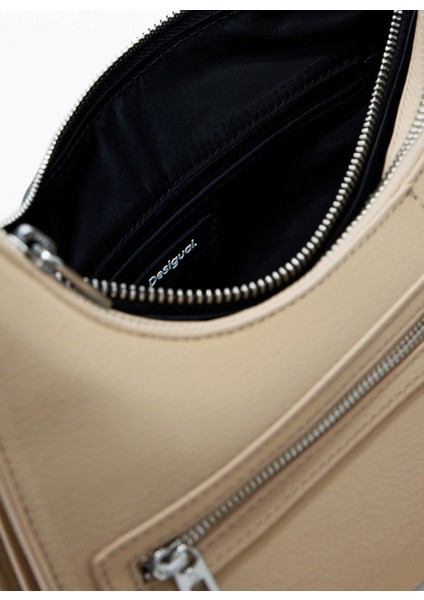 Siyah - Bej Kadın Omuz Çantası 25WAXP492000