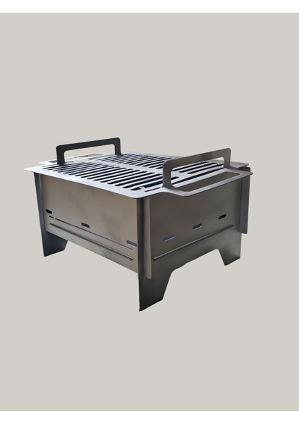 Taşınabilir Demonte Metal Mangal Ömürlük 2 mm Sac