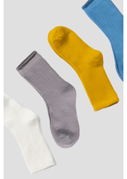 4 Çift Pamuklu Çocuk Soket Çorap fırsatları