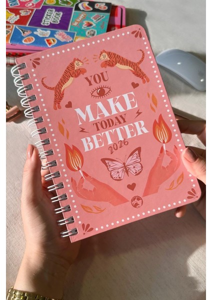 2026 Haftalık Ajanda Spiralli A5 12 Aylık Rise fiyatları