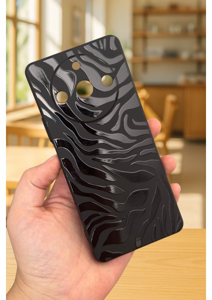 Realme 11 Pro Uyumlu Zebra Desenli Silikon Darbe Emici Klasik Korumalı Rubber Kılıf