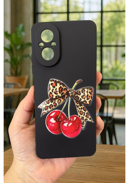 Realme 12 Lite Uyumlu Kiraz Leopar Fiyonk Desenli Silikon Darbe Emici Rubber Kılıf fiyatları