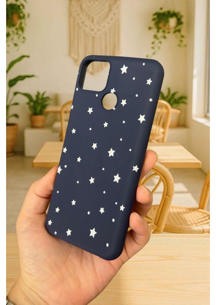 Realme C25 - Minimal Yıldız Desenli Silikon Darbe Emici Klasik Korumalı Rubber Kılıf modelleri