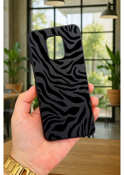 Redmi Note 9 Pro ve 9s Uyumlu Zebra Desenli Silikon Darbe Emici Klasik Korumalı Rubber Kılıf
