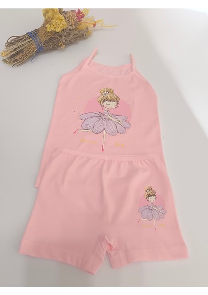 Kız Çocuk Pamuklu Iç Çamaşırı 3'lü Takım Ip Askılı Atlet Boxer fiyatları