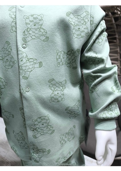 Kız-Erkek Bebek- Çocuk Pijama Takımı %100 Pamuk Uzun Kollu Önü Çıtçıtlı Mevsimlik modelleri