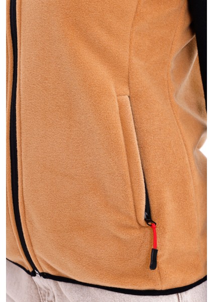 Kadın Slim Fit Tam Fermuarlı Polar Yelek