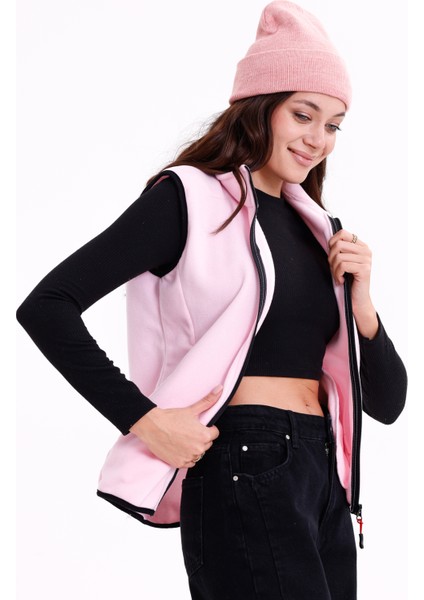 Kadın Slim Fit Tam Fermuarlı Polar Yelek fırsatları