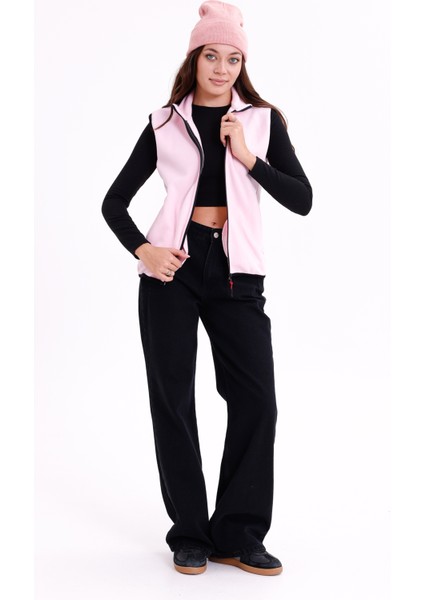 Kadın Slim Fit Tam Fermuarlı Polar Yelek indirimleri