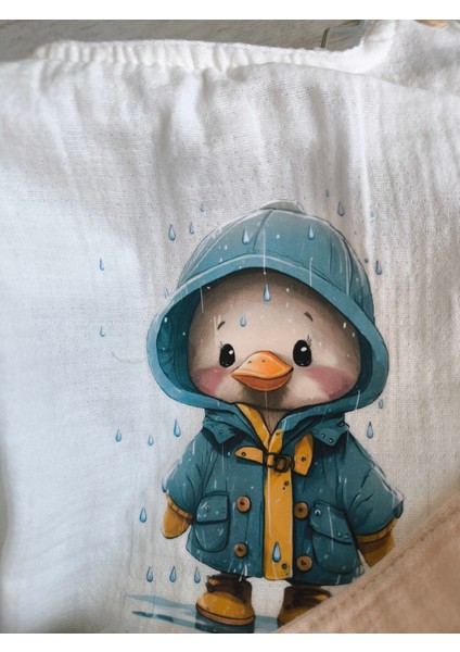 Erkek Bebek Çocuk Üçlü Takım Kapşonlu Ceketli Askılı Pantolon Müslin Keten %100 Pamuk Şık Tasarım