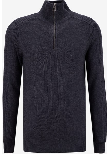 Gmg Fırenze Dik Yaka Regular Fit Antrasit Erkek Kazak GU25MFW04026