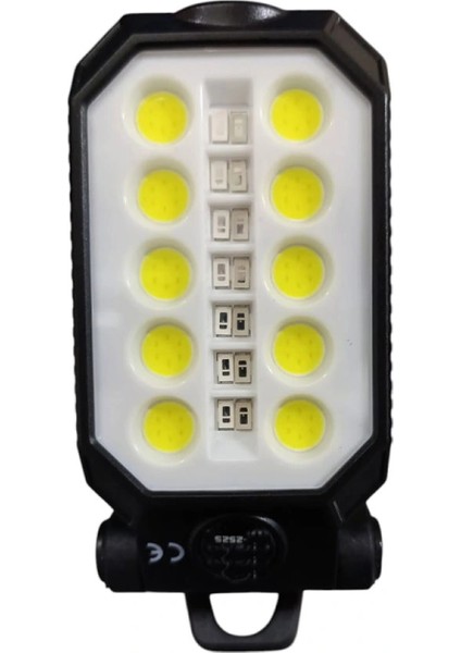 USB Şarjlı Çalışma Kamp Işıldak Lamba Katlanır Mıklatıslı Ayak 2525