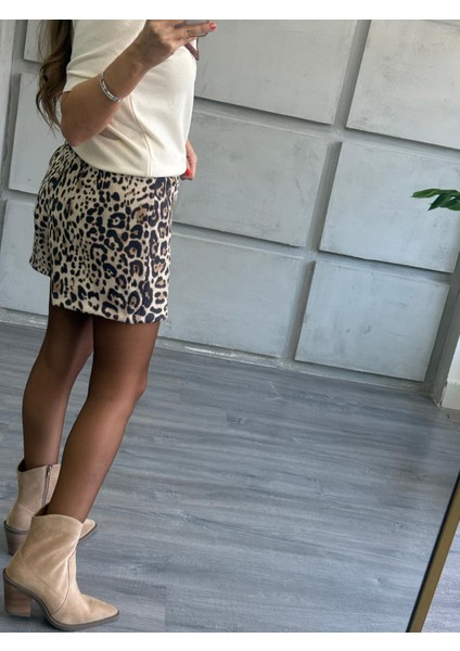 Leopar Şort Etek fırsatları