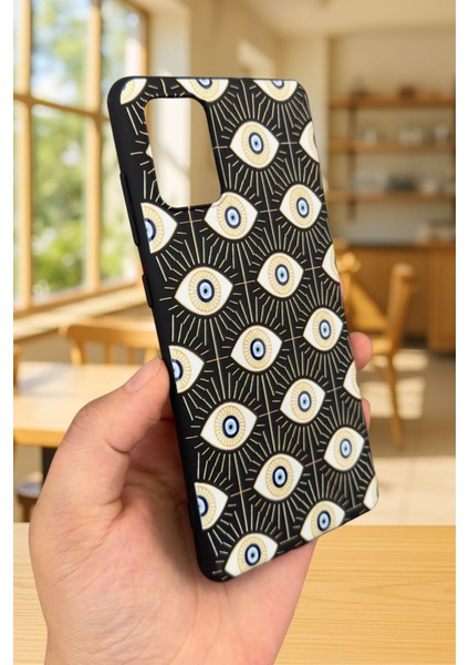 Samsung Galaxy A71 Uyumlu Evıl Eye Desenli Silikon Darbe Emici Klasik Korumalı Rubber Kılıf fırsatları