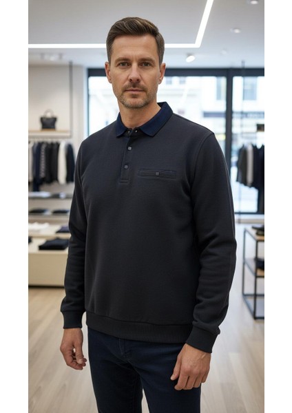 Battal Polo Yakalı Patlı Uzun Kol
