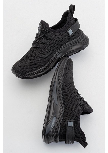 Triko Çocuk Spor Ayakkabı 26-30 Siyah Siyah