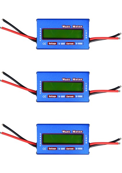 3pcs Mavi Rc Watt Metre Wattmetre Test Cihazı Denetleyici Dengeleyici Şarj Cihazı Ev Elektrik Enstrümanları Için Rc Araçlar Malzemeler (Yurt Dışından)