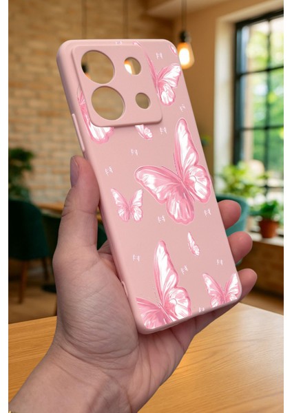 Xiaomi Rm Note 13 Pro 5g Pembe Kelebek Desenli Silikon Darbe Emici Klasik Korumalı Rubber Kılıf indirimleri