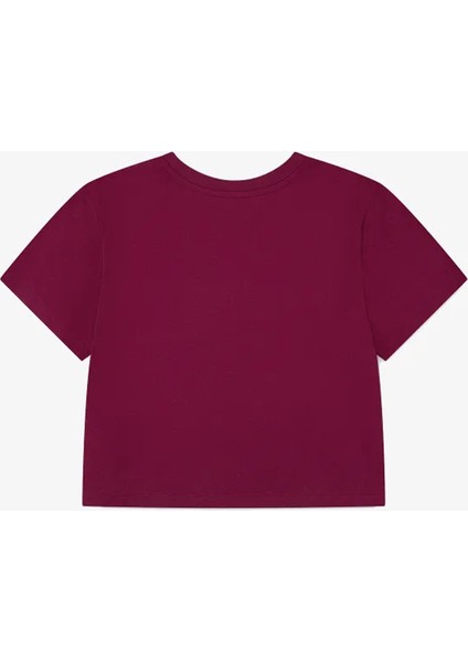 Baskılı Mor Kız Çocuk T-Shirt 4CH404-RAU-CNVG Chuck Taylor Star modelleri