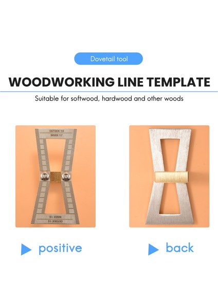 Dovetail Marker, El Kesilmiş Ahşap Ler Ölçer Kılavuz Kılavuz Aracı Ölçekli, Kargaşa Şablonu Boyutu 1: 5-1: 6 ve 1: 7-1: 8-Gümüş Için (Yurt Dışından) modelleri