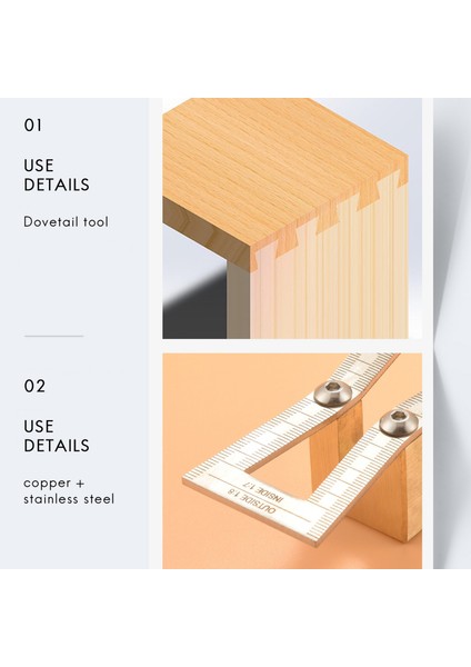 Dovetail Marker, El Kesilmiş Ahşap Ler Ölçer Kılavuz Kılavuz Aracı Ölçekli, Kargaşa Şablonu Boyutu 1: 5-1: 6 ve 1: 7-1: 8-Gümüş Için (Yurt Dışından) indirimleri