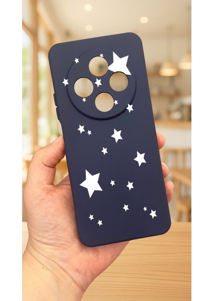 Redmi 14C -Mini Yıldız Desenli Silikon Darbe Emici Klasik Korumalı Rubber Kılıf