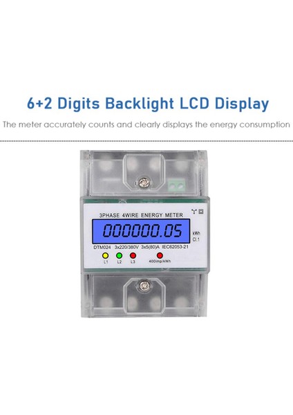 2x 3 Faz 4 Tel Enerji Ölçer 220/380V 5-80A Enerji Tüketimi Kwh Metre Dın Ray Teslimi Dijital Güç Ölçer (Yurt Dışından) indirimleri