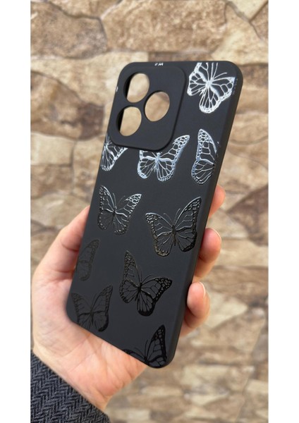 Realme C63 Uyumlu Siyah Kelebek Desenli Silikon Darbe Emici Klasik Korumalı Rubber Kılıf fırsatları