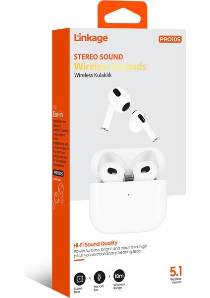PRO10S Kablosuz Bluetooth Kulaklık | Hi-Fi Stereo Ses | Anc Destekli | Bluetooth 5.1