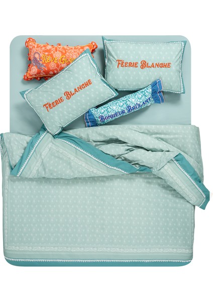 Sansad 200 Tc El Işi Nakışlı Pamuk Nevresim Takımı 200X220 cm Koyu Yeşil fiyatları