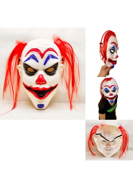 Kızıl Saçlı Joker Palyaço Maskesi