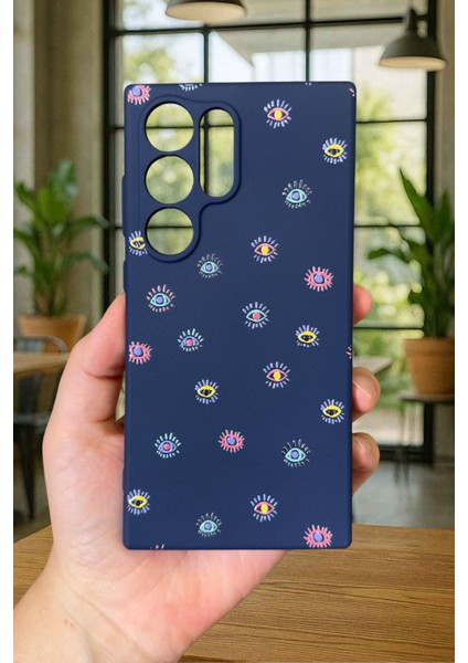 Samsung Galaxy S24 Ultra - Mini Evıl Eye Desenli Silikon Darbe Emici Klasik Korumalı Rubber Kılıf fiyatları
