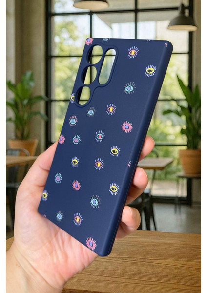 Samsung Galaxy S24 Ultra - Mini Evıl Eye Desenli Silikon Darbe Emici Klasik Korumalı Rubber Kılıf fırsatları