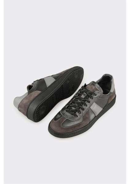 Antrasit Deri Erkek Günlük Ayakkabı modelleri