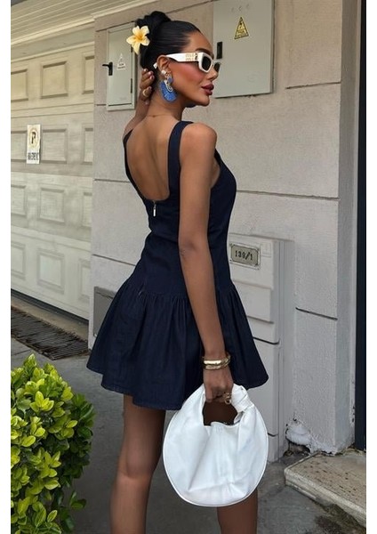 Balon Etekli Tensel Mini Elbise 2887 fırsatları