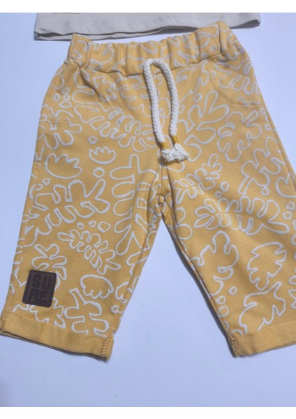 Çocuk Unisex Kız Erkek Şortlu Alt Üst Takım Kreş %100 Pamuk Rahat Tarz Tasarım Premium