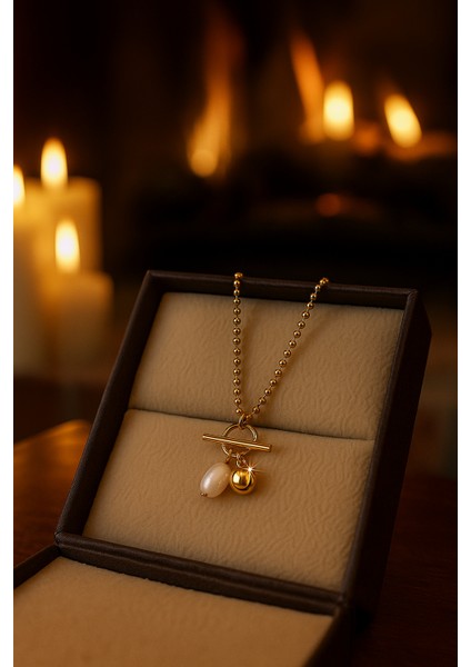 Zarif Halkalı Inci Kolye