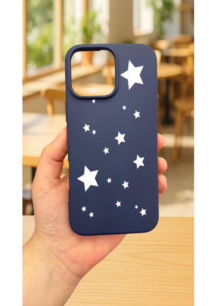 iPhone 15 Pro Max -Mini Yıldız Desenli Silikon Darbe Emici Klasik Korumalı Rubber Kılıf fiyatları