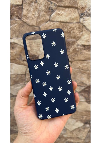 Oppo A16 Uyumlu Mini Papatya Desenli Silikon Darbe Emici Klasik Korumalı Rubber Kılıf
