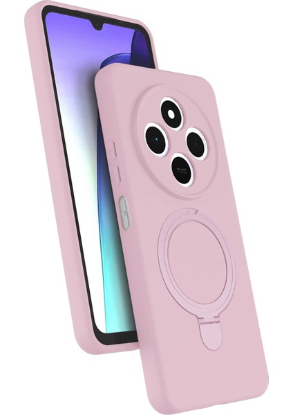 Redmi 14C Uyumlu Içi Kadife Stand Olabilen Halka Yüzüklü Kılıf