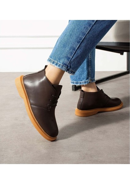 Bağcıklı Bilek Boy Klasik Termo Taban Bot - Kahverengi - 39 fırsatları