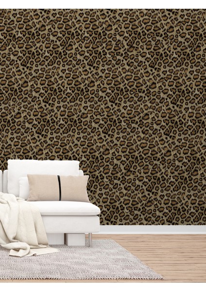 Leopar Desenli Duvar Kağıdı -Isı ve Ses Yalıtımı Yırtılmaz fiyatları