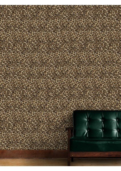 Leopar Desenli Duvar Kağıdı -Isı ve Ses Yalıtımı Yırtılmaz modelleri