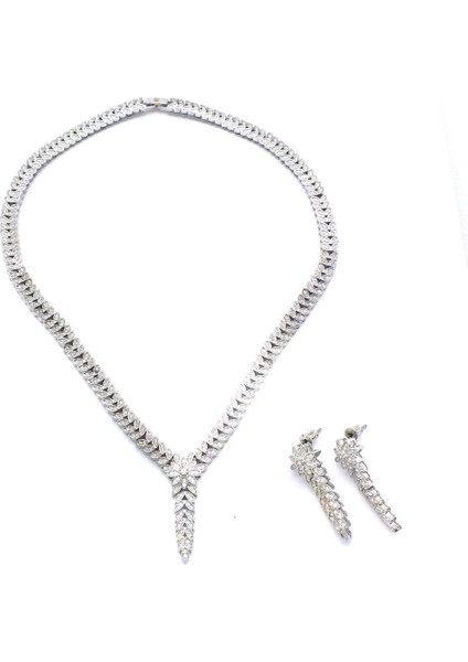 Çelik Taşlı Çiçek Model Kadın Set SET-163