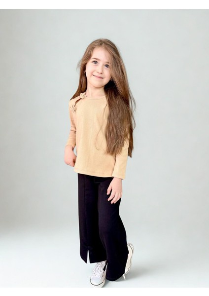 Fitilli Fiyonk Detaylı Kız Çocuk Takım